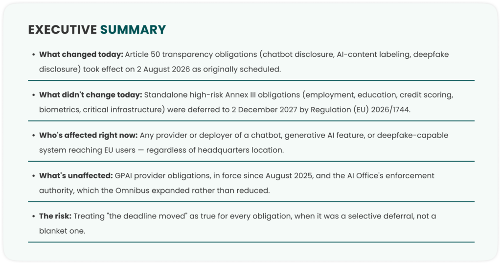 EU AI Act - Article 50